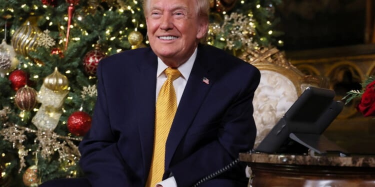 Hilarious moment Trump tells child he doesn't want 'bad Santa infiltrating our country'