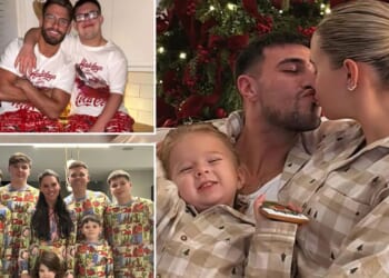 Molly-Mae Hague and Tommy Fury lead stars wearing matching PJs on Christmas Eve