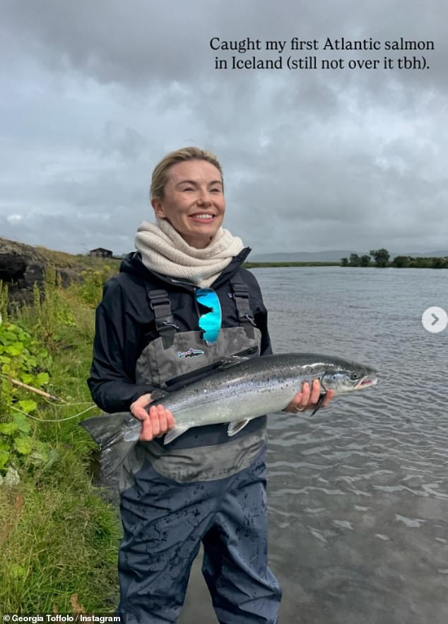 The pair tied the knot in March in a low-key celebration in Scotland, and Georgia also paid tribute to her love of the highlands in the post as she shared a snap from a fishing trip