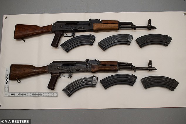 Deactivated AK47 automatic weapons which Saadaoui arranged to purchase without knowing it was 'sting' operation by counter-terror police