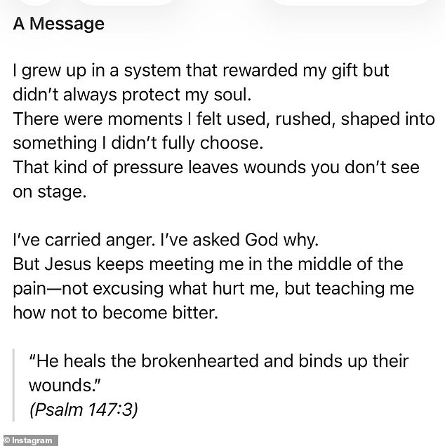 Bieber quoted a verse from the Bible and added his own reflective pondering