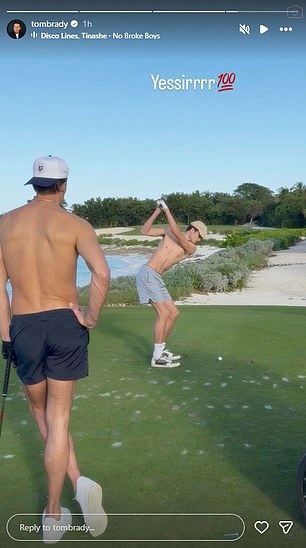 Brady shared footage with followers on Instagram