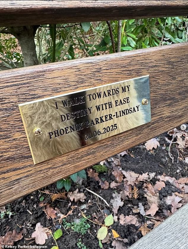 The widow of The Wanted's Tom Parker took to social media to share how she has added her son to Tom's memorial bench