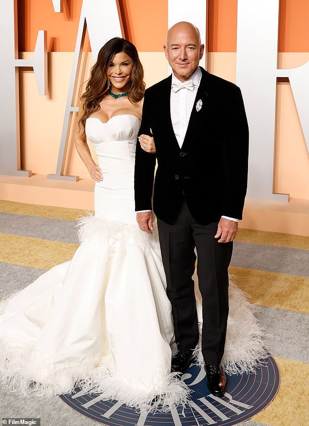 In June, Sanchez and Bezos tied the knot in an opulent multi-day wedding extravaganza in Venice, Italy. They're seen together in March