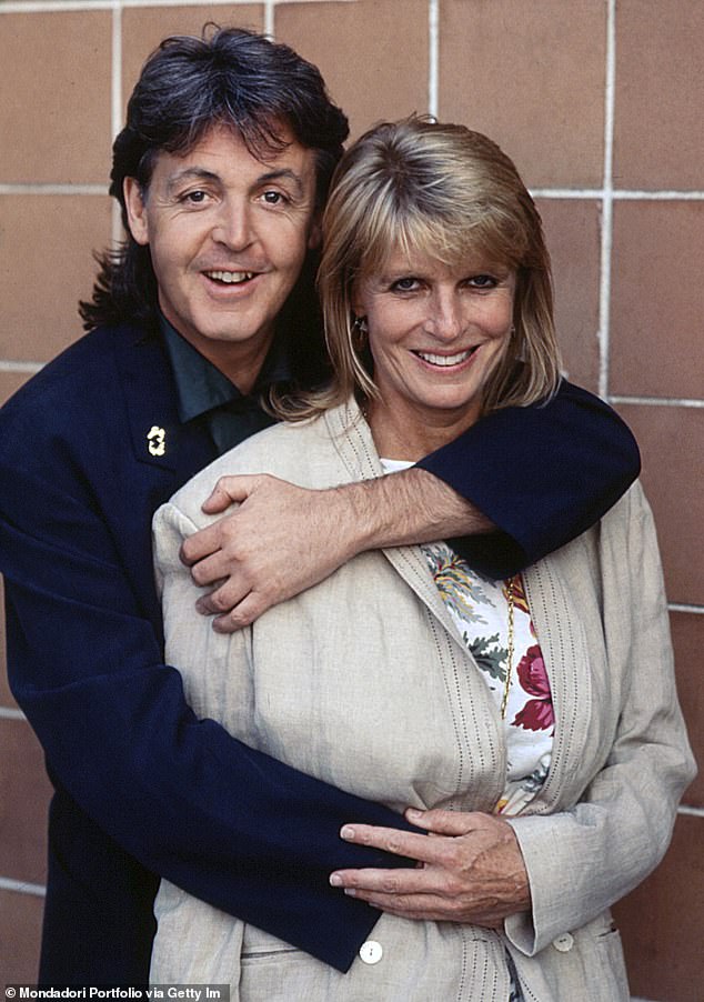 Paul McCartney and his late first wife Linda are pictured here in 1989