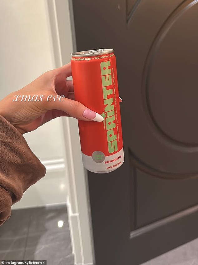 Kylie Jenner also embraced the lowkey evening and took to her Instagram stories to reveal she was enjoying a drink from Sprinter - her vodka soda brand which she launched in 2024