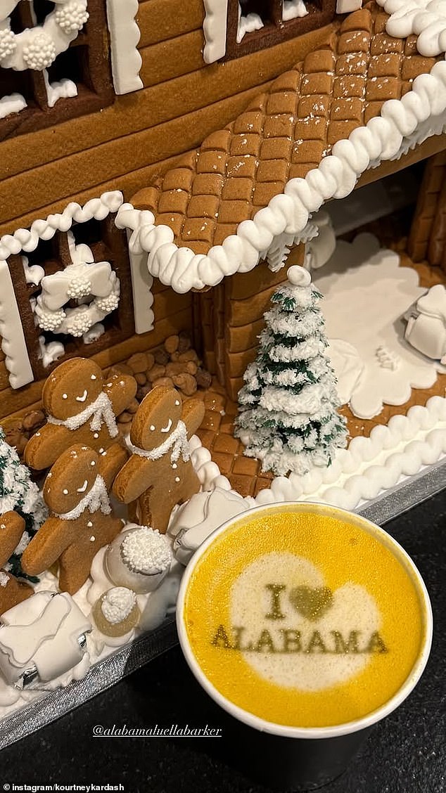 Another slide showed an ornate gingerbread house with a drink that had 'I [heart] Alabama' on top
