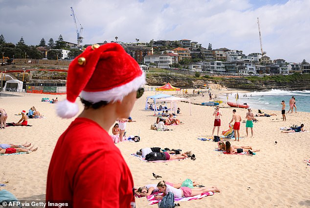 Police officers were seen conducting patrols along Bondi Beach