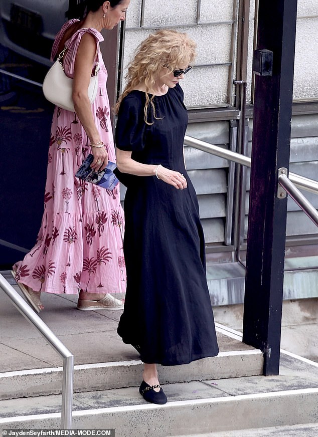 The solitary outing appeared to be a moment of private reflection for the star, who has long made attending Christmas Day mass part of her festive routine