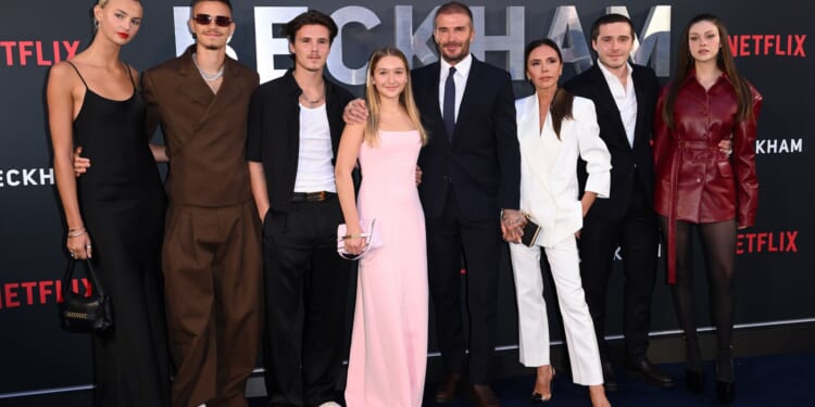 David Beckham and sons Romeo and Cruz pose in Santa hats after Brooklyn’s ‘hurtful insult’ amid family feud