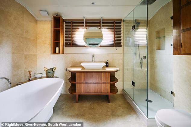 There are three bathrooms and four bedrooms in the house boat with ample space for guests