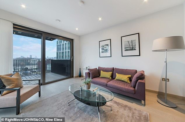 Legacy Building 1 has a modern interior with large balconies overlooking the American Embassy