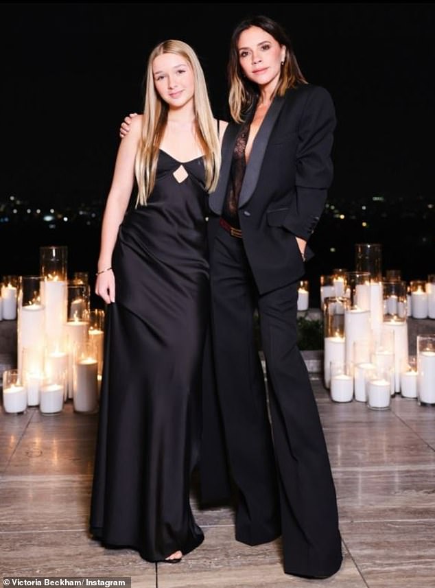 On Christmas Eve Victoria, 51, shared a sweet snap of her writing at the kitchen table with a beautifully decorated tree behind her