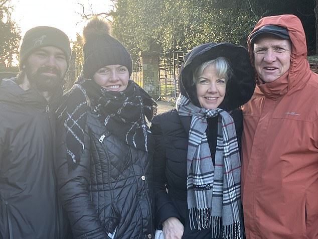 A few people behind Mr Loughrey in the queue were American husband and wife Margie and Jeff Brooks, their daughter Elizabeth Brooks, 29, and her husband Caleb Brewer, 30