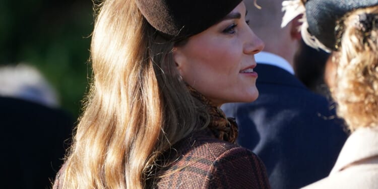 Princess Kate looks elegant in tartan as she re-wears favourite £979 coat for Sandringham Christmas Day church service