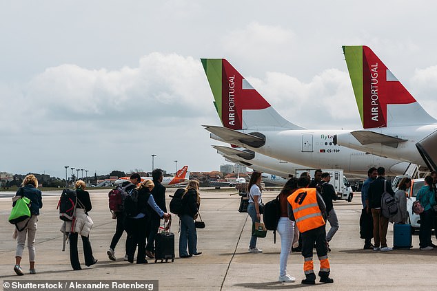 Passengers travelling from Lisbon airport should arrive early to try to avoid queues