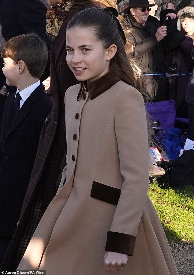 Princess Charlotte picked a tan coat that complemented her mother's outfit perfectly