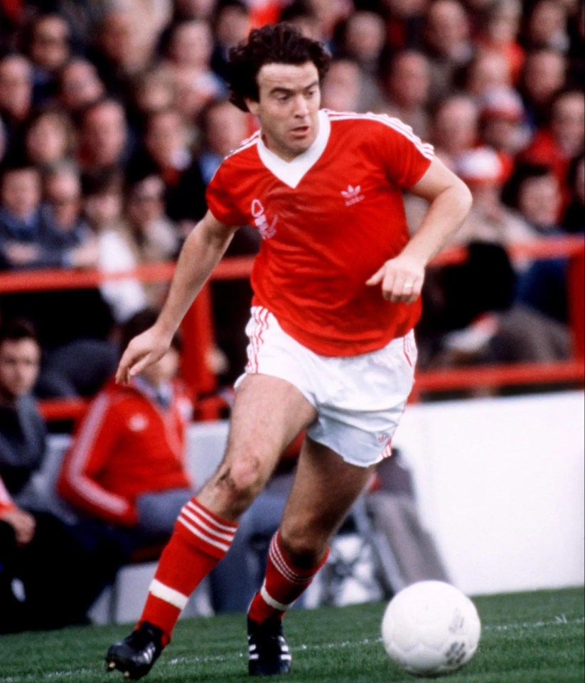 John Robertson of Nottingham Forest in action with the ball.
