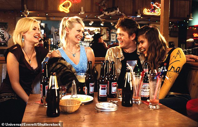 Left to right: Elisha Cuthbert, January Jones, Kris Marshall and Ivana Milivevic
