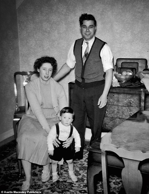 John as a toddler with his parents, who decided to keep the true nature of his diagnosis from him