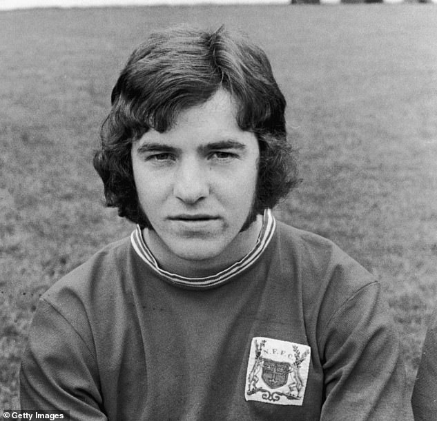 Robertson, pictured at Forest in 1971, also turned out for Scotland and Derby County