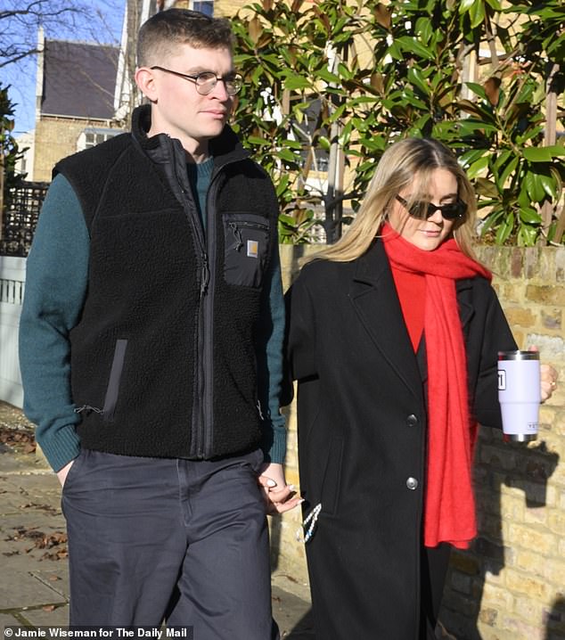 Tilly, 24, stepped out holding hands with her boyfriend Henry Farrow