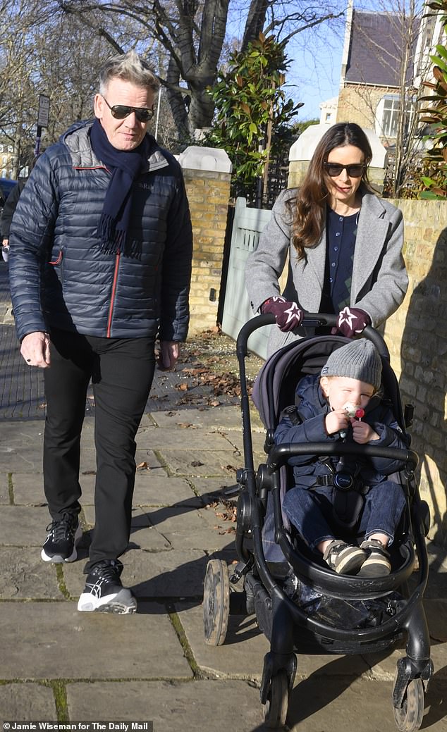 The Ramsays were also joined by their two younger sons Jesse, two,(seen) and Oscar, six
