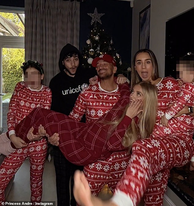 The TV stars took to Instagram to share fun-filled snaps with 18-month-old Arabella, Millie, 11, and Theo, nine, whom Emily and Peter share