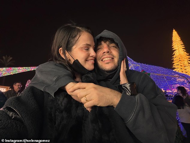 Selena Gomez and Benny Blanco looked completely smitten as they enjoyed a festive night out at Enchant Los Angeles