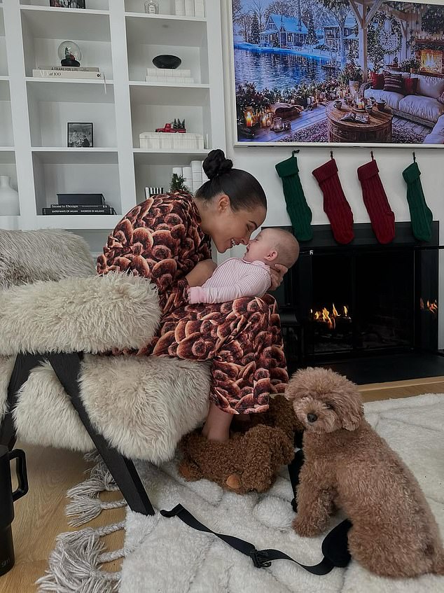 The 33-year-old model and reality star took to Instagram on Monday to share heartwarming snaps with the family