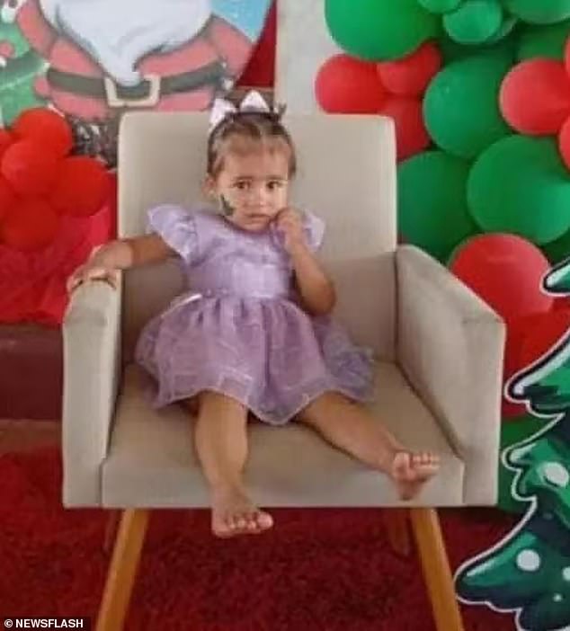 The two-year-old was found nearly lifeless by her mother who rushed to resuscitate her