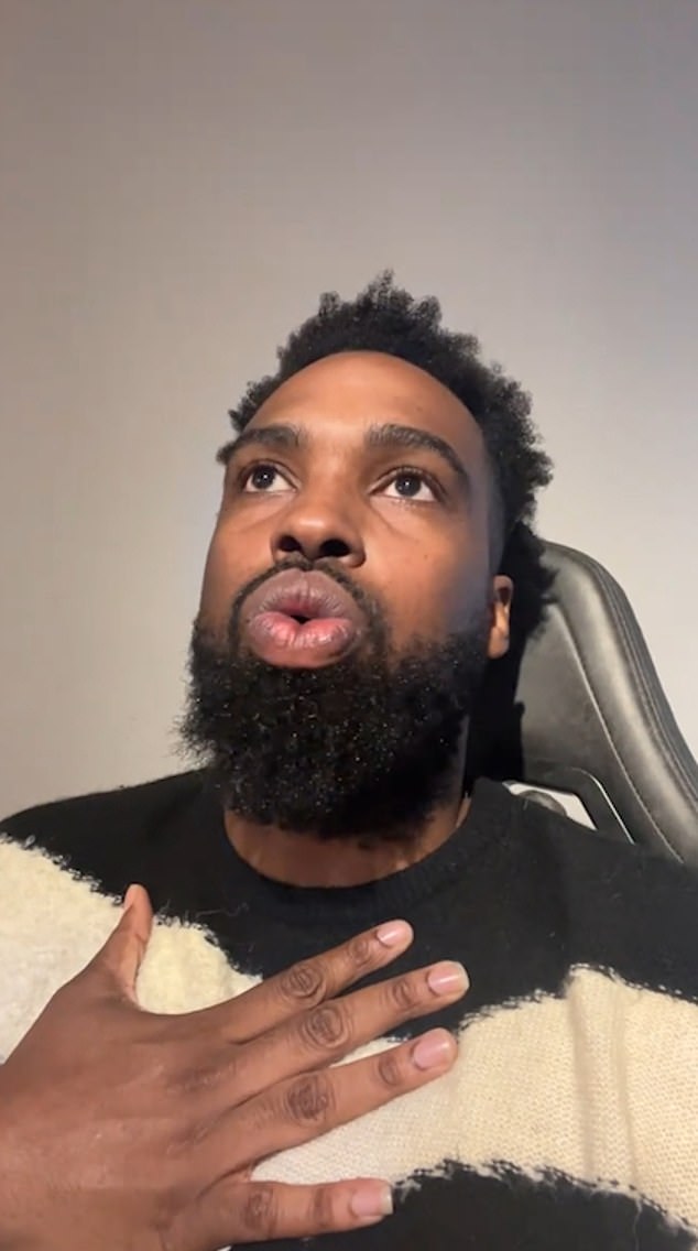 Lee began his TikTok video by saying: 'Happy holidays, everyone. I hope you're somewhere nice and warm with your families. Unfortunately, Tylor Chase is not, and this is the case for millions of other Americans'