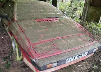 Classic car 'like something out of James Bond' up for sale after being abandoned and covered in moss