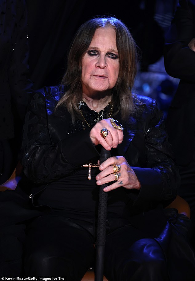 ¿I f****** hate Christmas. I f****** hate it. Everything stops. When I used to drink, it was a good excuse to get f***** Now, I just hate it,' the late Ozzy Osbourne once said; (pictured 2024)