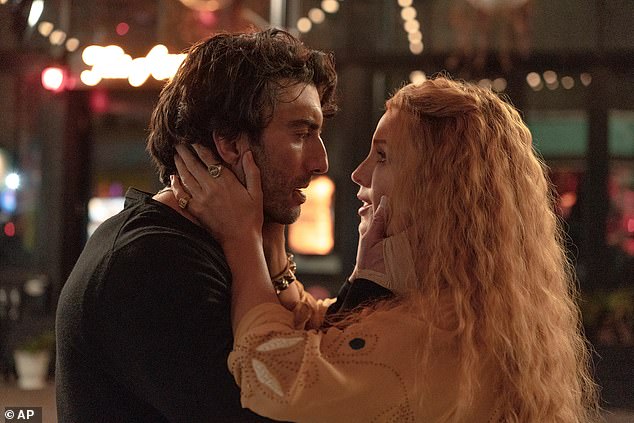 Justin Baldoni, left, and Blake Lively in a scene from It Ends With Us