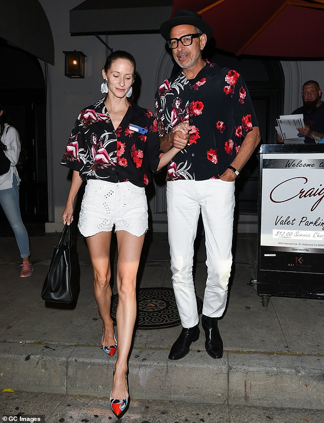 Jeff Goldblum and wife Emilie Livingston said 'I do' over a decade earlier - and have made fashion statements of their own; seen in 2019 in Los Angeles