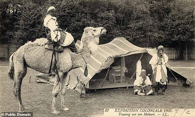 Tuareg camp at the 1907 Paris Exposition