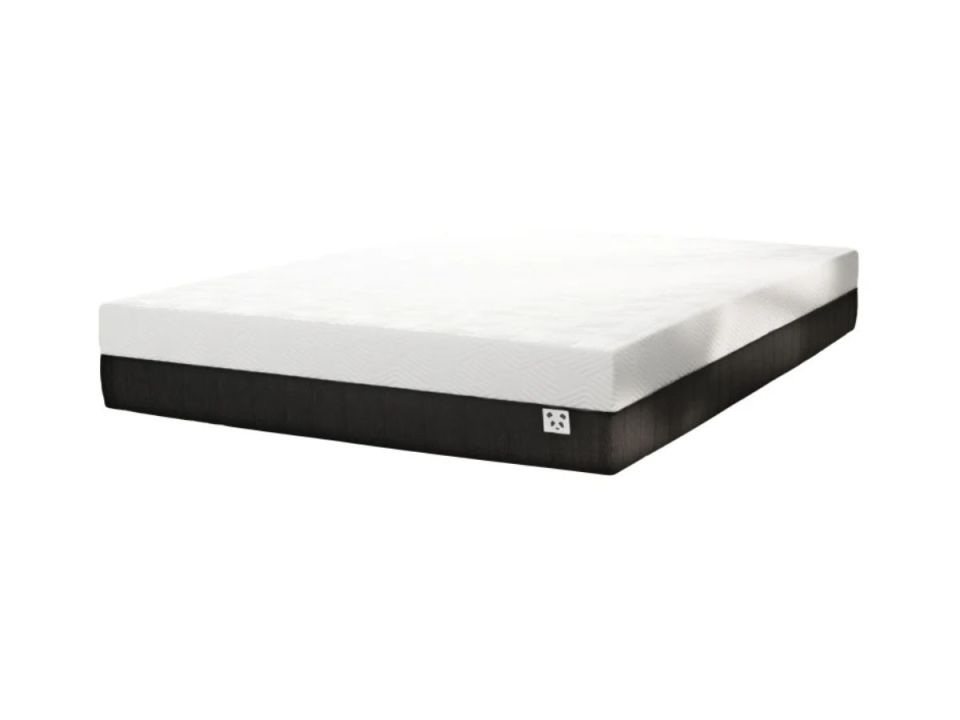 A white mattress with a dark gray base.