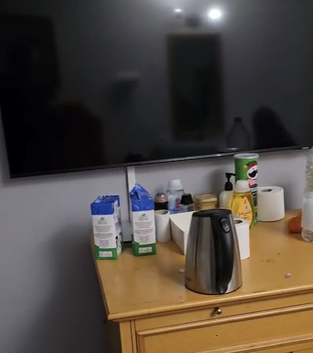 Be in no doubt, there is an undercurrent of discontent among the migrants themselves – mainly about their 'human rights' to a home of their own. Pictured: A bedroom at the Copthorne