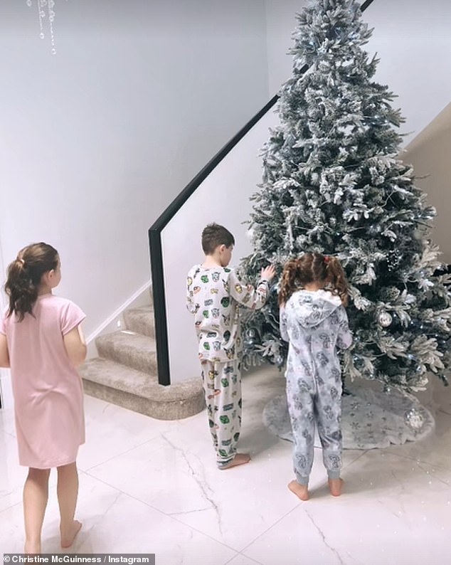 The model, 37, shares Penelope as well as twin Leo, 12, and seven-year-old Felicity with her ex-husband Paddy McGuinness, 52 (pictured in 2022)