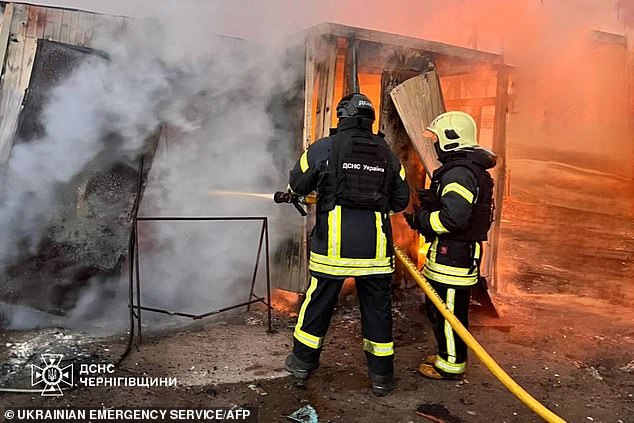 The aftermath of alleged drone strikes on nUkraine in the Chermihiv region yesterday. Several homes have been left without power in the middle of winter