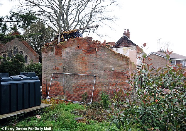 Local estate agent David Cliff advertised the property as an 'exceptional opportunity' for redevelopment