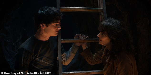 When asked when he learned that Will would finally come out, Noah explained: 'You know that it's coming. This season, we read the first six episodes together, and I was like "OK, it didn¿t happen yet, so it¿s going to be in Episode 7 or 8," which hadn¿t been written yet' (pictured with co-star Winona Ryder)