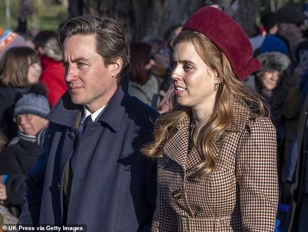 An unexpected appearance was also made by Princess Beatrice and her husband Eduardo Mapelli Mozzi, despite rumours they would spend Christmas elsewhere