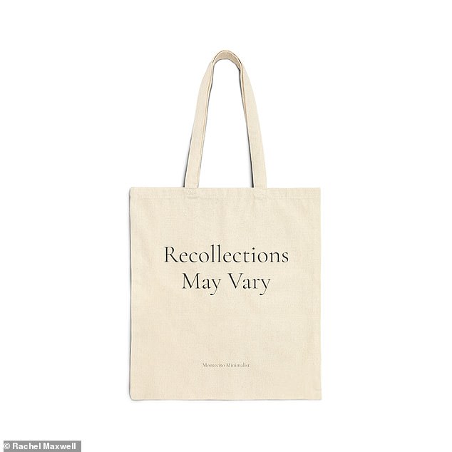 Items including tote bags bear the late Queen Elizabeth II's renowned quote, 'Recollections May Vary', following Harry and Meghan's claims of royal family racism
