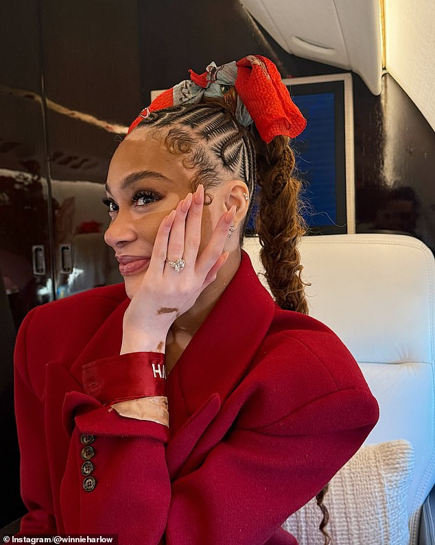 Winnie Harlow takes the runner-up spot with an engagement ring valued between £750,000 and £1 million