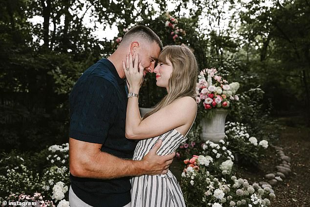 The pop icon and the NFL star, both 35, who have been dating for two years, officially revealed their marriage news with a romantic engagement photoshoot showing Kelce proposing in a rose garden