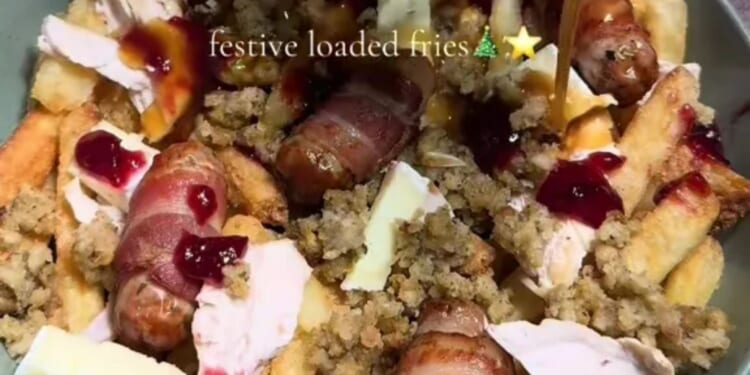 I made Christmas Dinner fries using leftovers from the big day