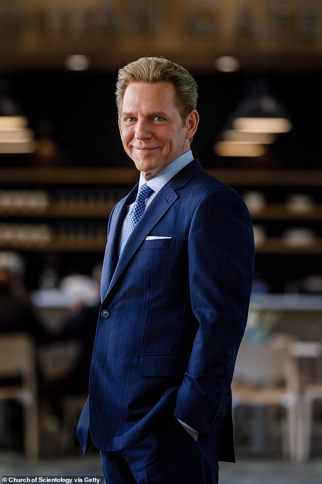 The Church of Scientology is currently led by its controversial leader David Miscavige (pictured in Perth, Australia, in 2018)