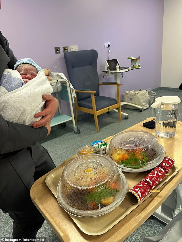 The traditions of Christmas day were not forgotten as their room had two roast dinners and a cracker to mark the special day